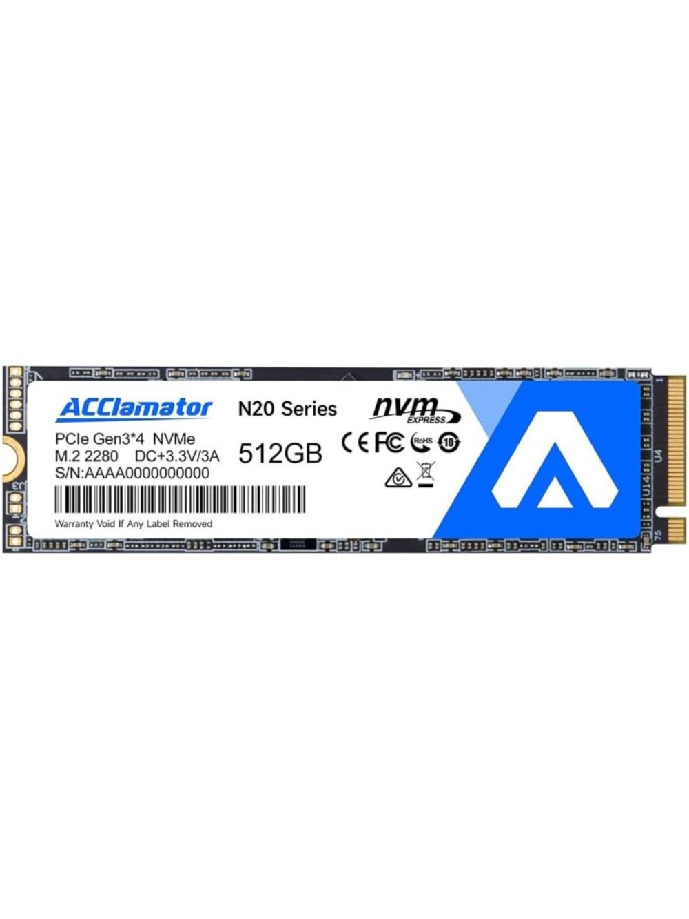 High-Speed 512GB NVMe M.2 SSD - 2200MB/s Read, 3D NAND Flash for Laptop & PC